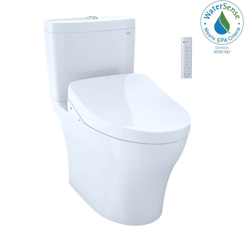TOTO Toto® Washlet®+ Aquia® Iv Two-Piece Elongated Dual Flush 1.28 And 0.9 Gpf Toilet With Auto Flush S500E Bidet Seat