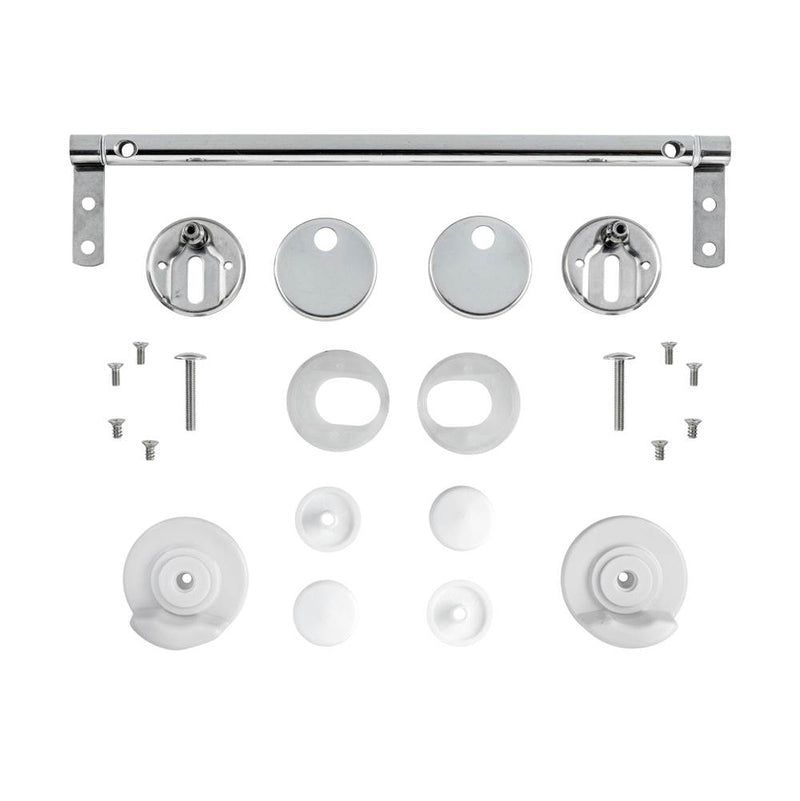 Duravit Hinge Set for Seat and Cover without Soft Closure, Stainless Steel