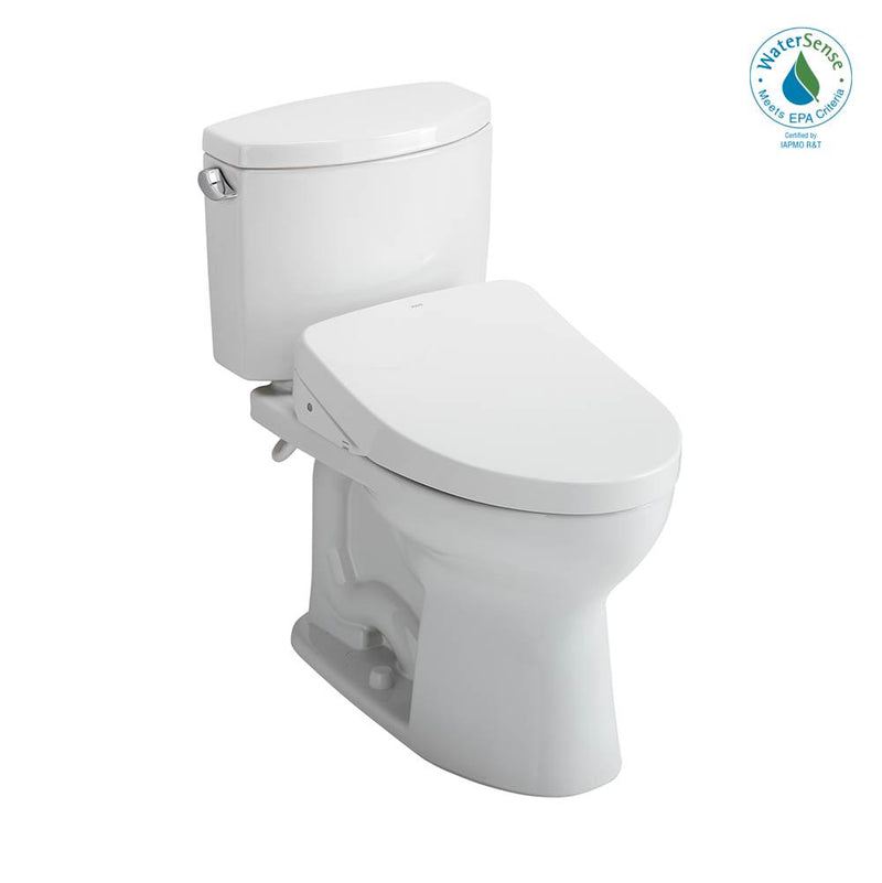 TOTO Toto® Washlet+® Drake® II Two-Piece Elongated 1.28 Gpf Toilet And Washlet+® S500E Contemporary Bidet Seat