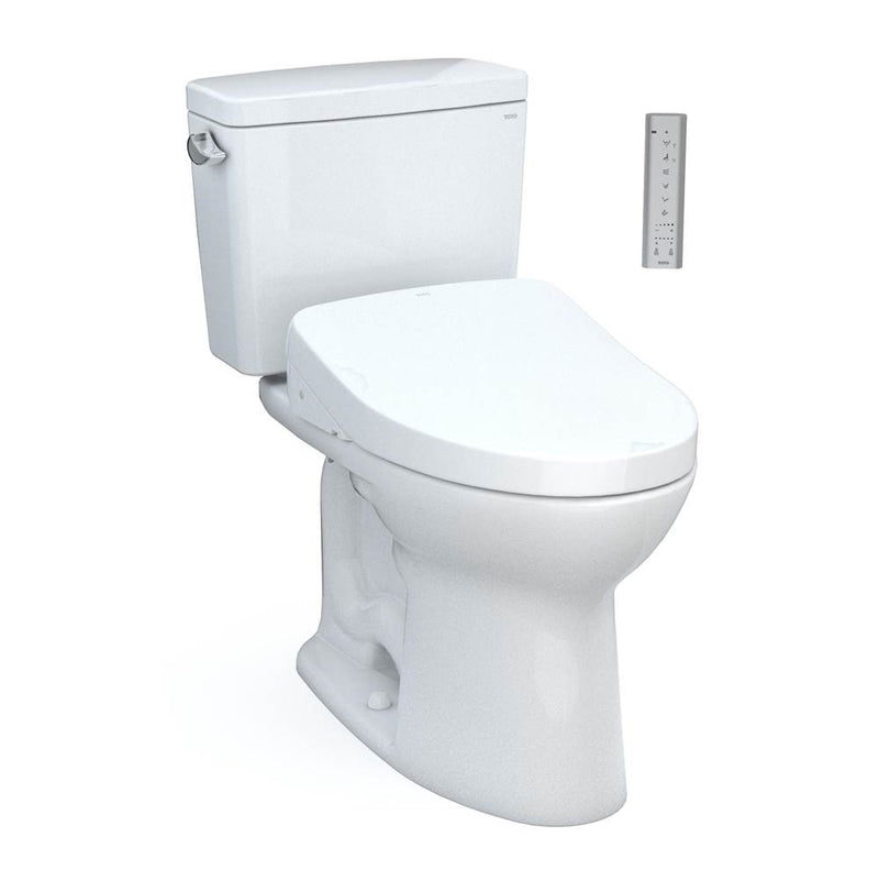 TOTO Toto® Drake® Washlet®+ Two-Piece Elongated 1.6 Gpf Universal Height Tornado Flush® Toilet With S500E Bidet Seat, 10 Inch Rough-In