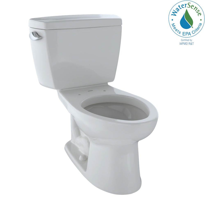 TOTO Eco-Drake Elongated Bwl Toilet C744E+St743E