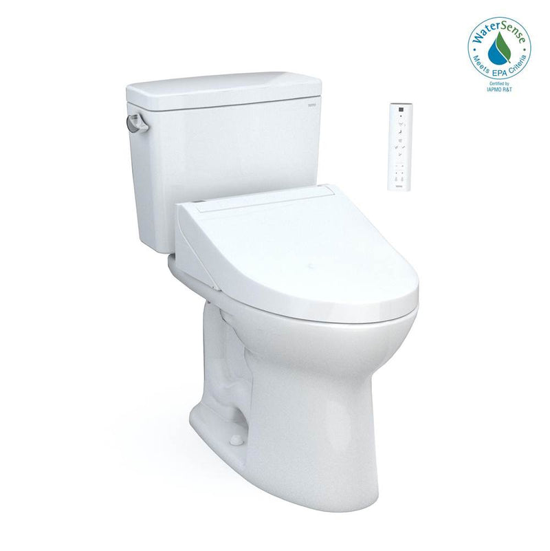 TOTO Toto® Drake® Washlet®+ Two-Piece Elongated 1.28 Gpf Tornado Flush® Toilet With C5 Bidet Seat