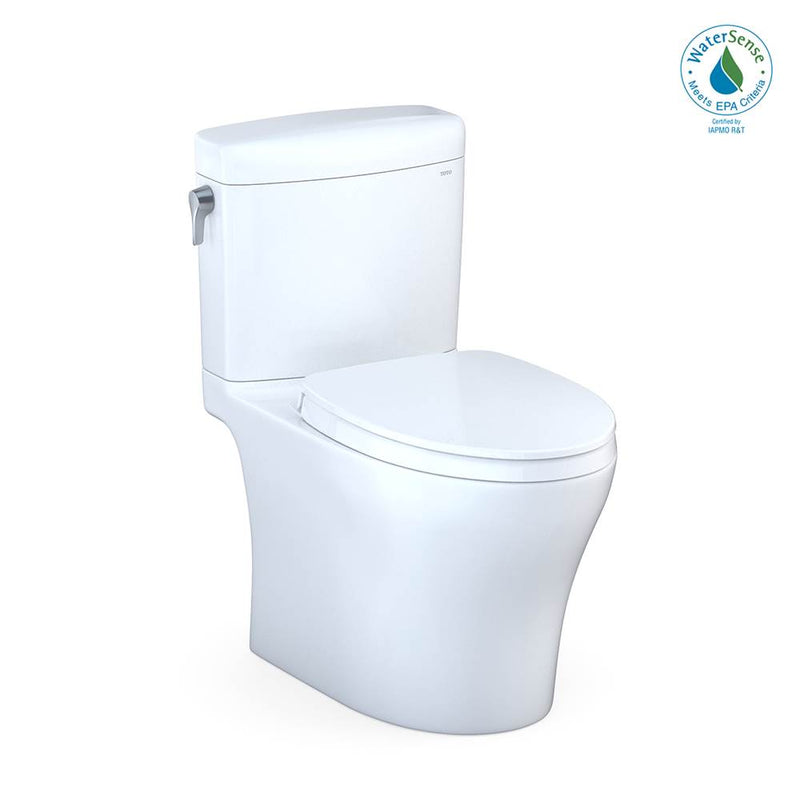 TOTO Toto® Aquia Iv® Cube Two-Piece Elongated Dual Flush 1.28 And 0.9 Gpf Universal Height Toilet With Cefiontect®, Washlet®+ Ready