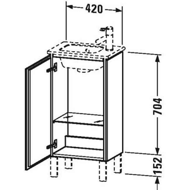 Duravit L-Cube Floorstanding Vanity Unit