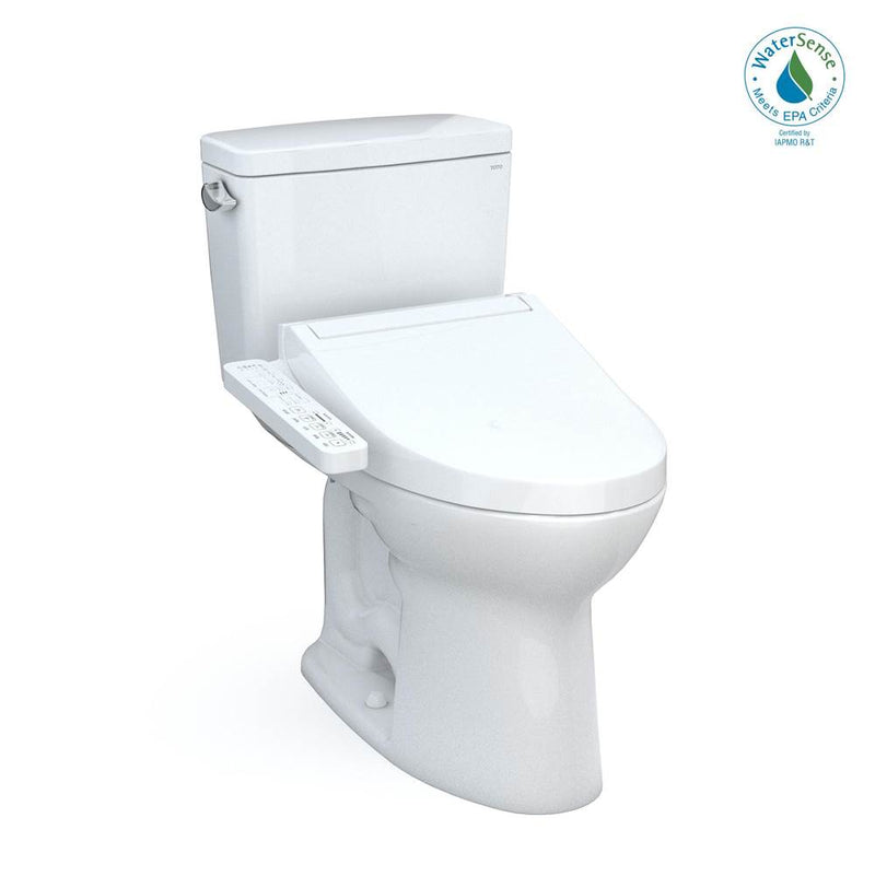 TOTO Toto® Drake® Washlet®+ Two-Piece Elongated 1.28 Gpf Tornado Flush® Toilet With C2 Bidet Seat