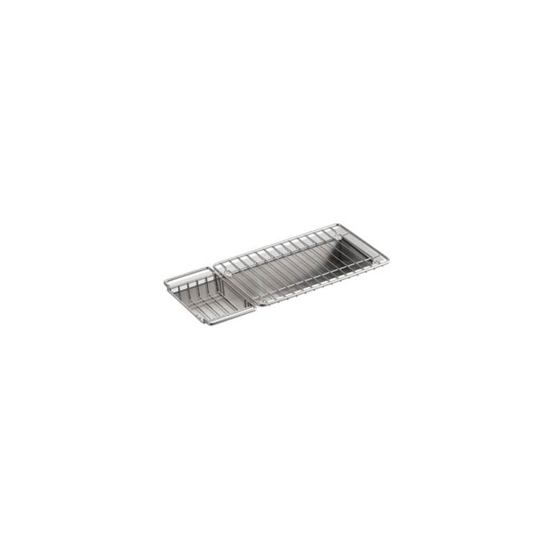 Kohler Undertone® Trough 22'' x 8-1/4'' x 5-1/4'' undermount single-bowl kitchen sink, includes wire basket and rack