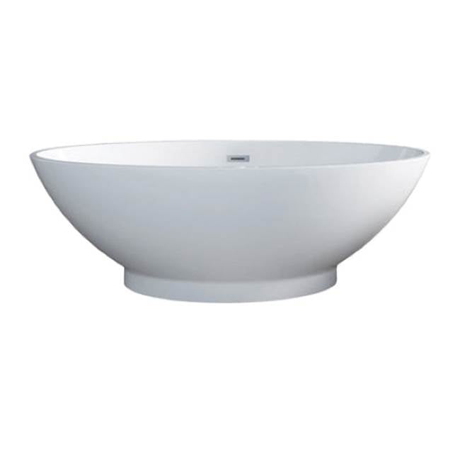 Barclay Noelani 66''Oval AC Tub,Matte Black W/Internal Drain