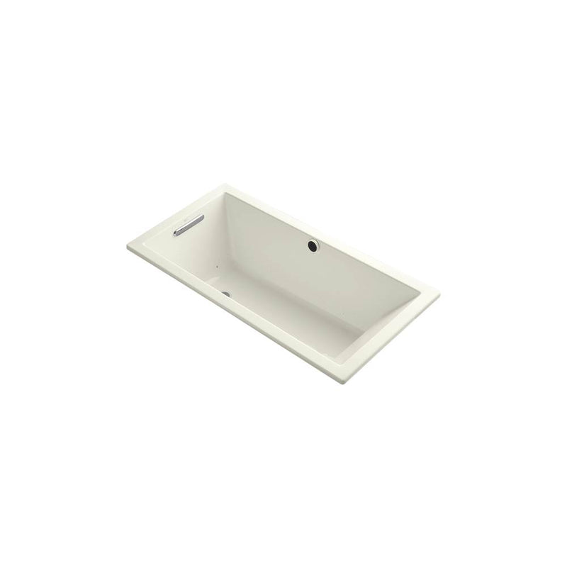 Kohler Underscore® Rectangle 60'' x 30'' Heated BubbleMassage™ air bath with Bask®, end drain