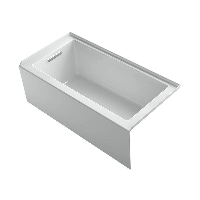 Kohler Underscore® Rectangle 60'' x 30'' alcove bath with integral apron, integral flange and left-hand drain