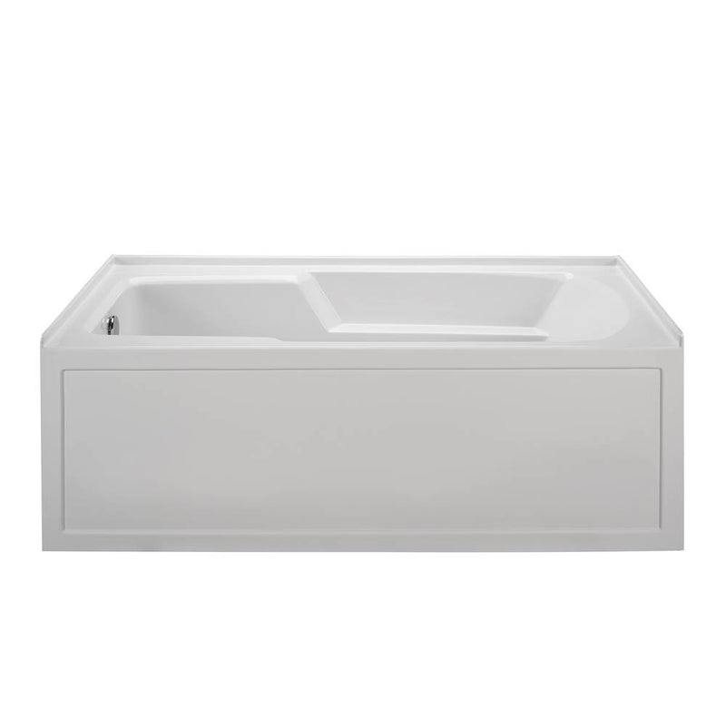 MTI Basics 60X30 Biscuit Left Hand Drain Integral Skirted Whirlpool W/ Integral Tile Flange-Basics