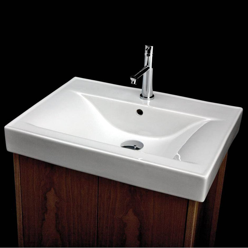 Lacava Above counter porcelain Bathroom Sink with 00 - no faucet holes