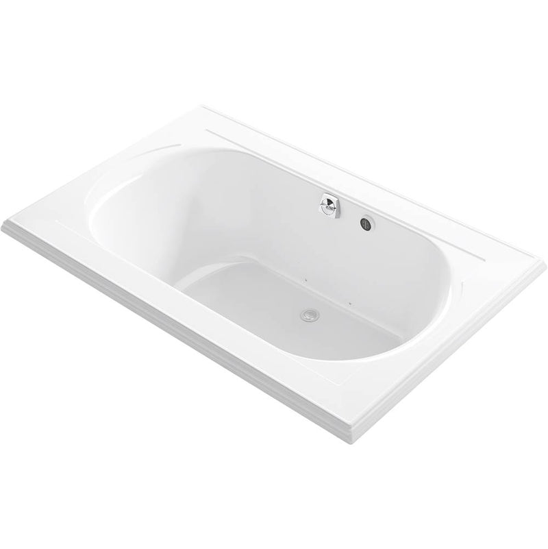 Kohler Memoirs® 66'' x 42'' Heated BubbleMassage™ air bath with rear drain