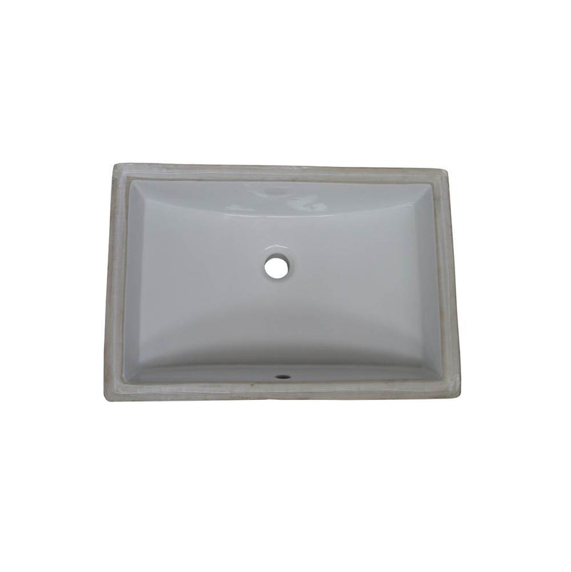 Fairmont Designs White (WH) Rectangular Ceramic Undermount Sink