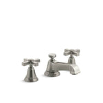 Kohler Pinstripe® Pure Widespread bathroom sink faucet with cross handles