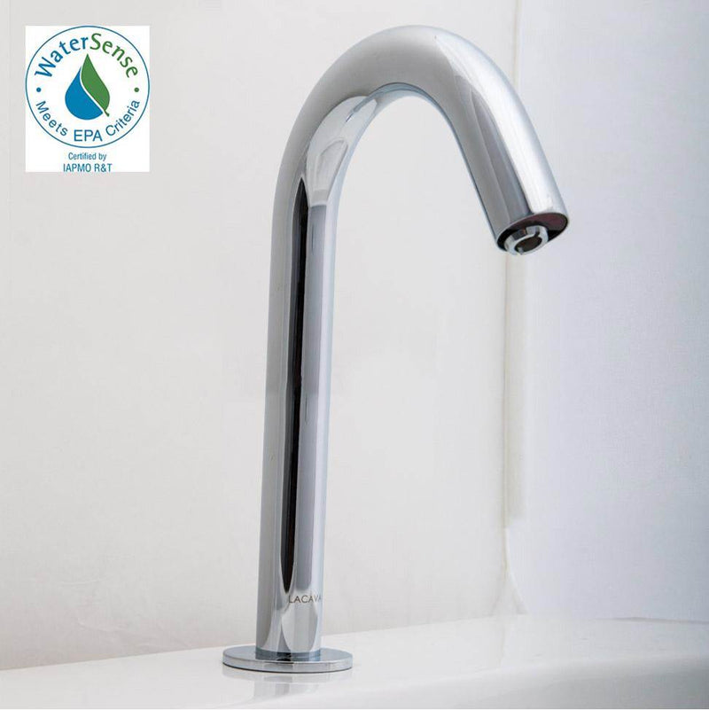 Lacava Electronic Bathroom Sink faucet for cold or premixed water. Recommended mixing valves sold separately: EX20A or EX25A. SPOUT: 5'', H: 9 1/2'