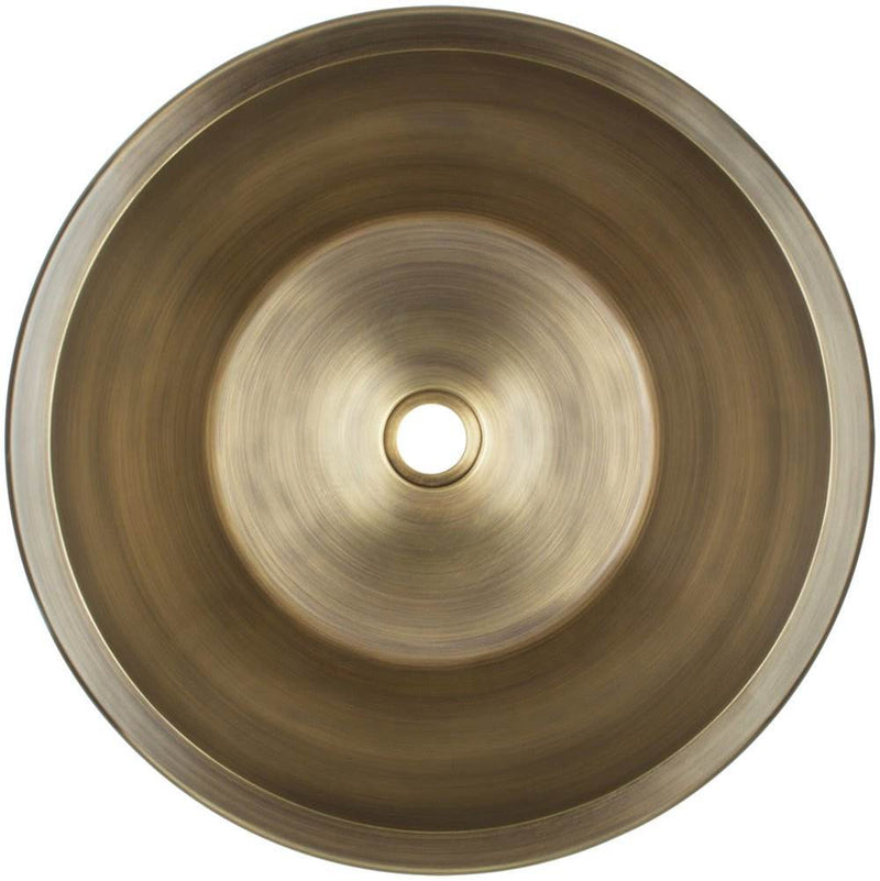 Linkasink Bronze round flat bottom smooth