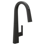 Moen Nio Motion Control Smart Kitchen Faucet In Matte Black - One Handle High Arc Pulldown