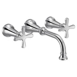 Moen Colinet Traditional Cross Handle Wall Mount Bathroom Faucet Trim, Valve Required