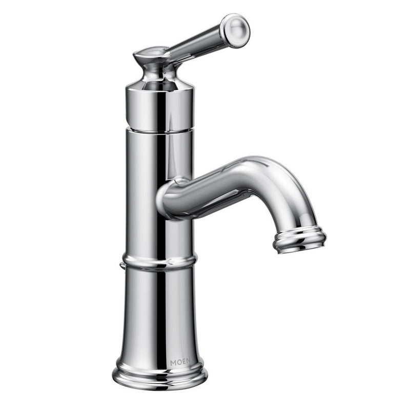 Moen Belfield One-Handle Bathroom Sink Faucet with Drain Assembly and Optional Deckplate