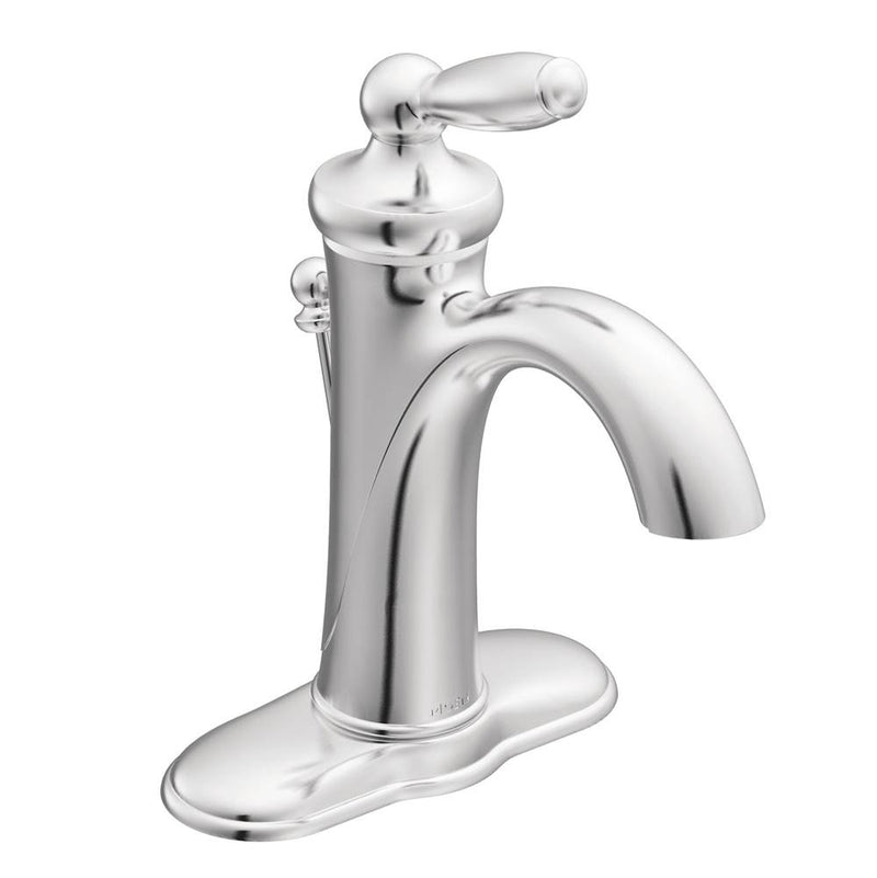 Moen Brantford One-Handle Traditional Bathroom Sink Faucet with Available Vessel Sink Extension Kit