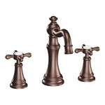 Moen Weymouth 8 in. Widespread 2-Handle High-Arc Bathroom Faucet Trim Kit in Chrome (Valve Sold Separately)