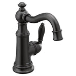 Moen Weymouth One-Handle Single Hole Traditional Bathroom Sink Faucet with Drain Assembly