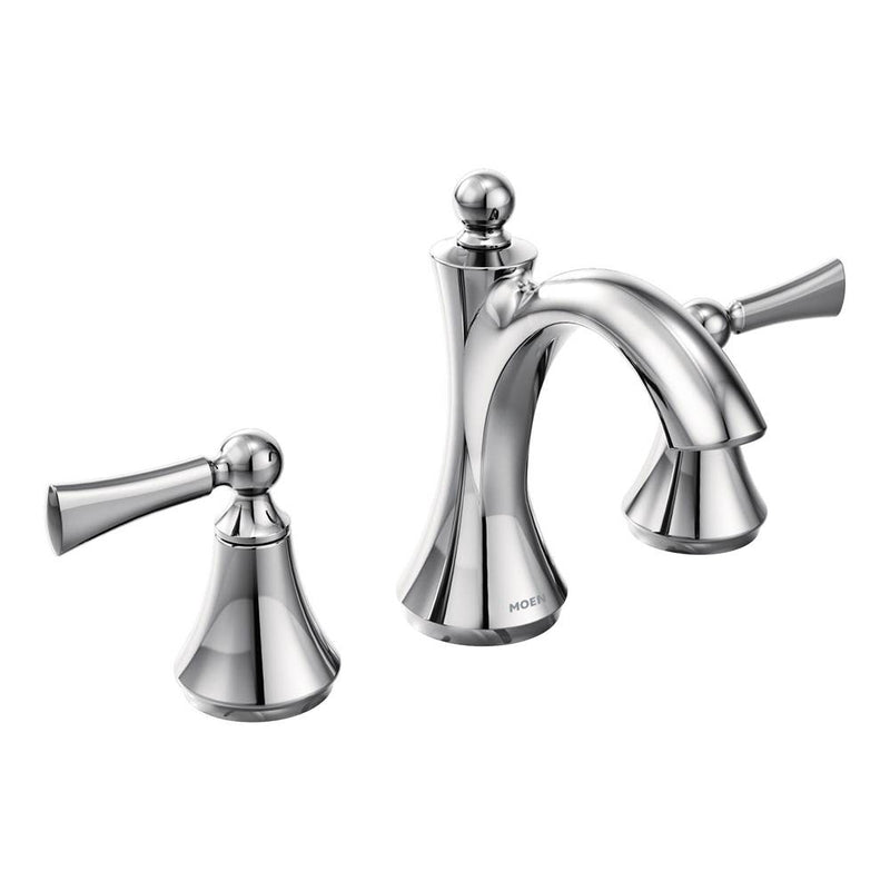 Moen Wynford 8 in. Widespread 2-Handle High-Arc Bathroom Faucet with Lever Handles (Valve Sold Separately)