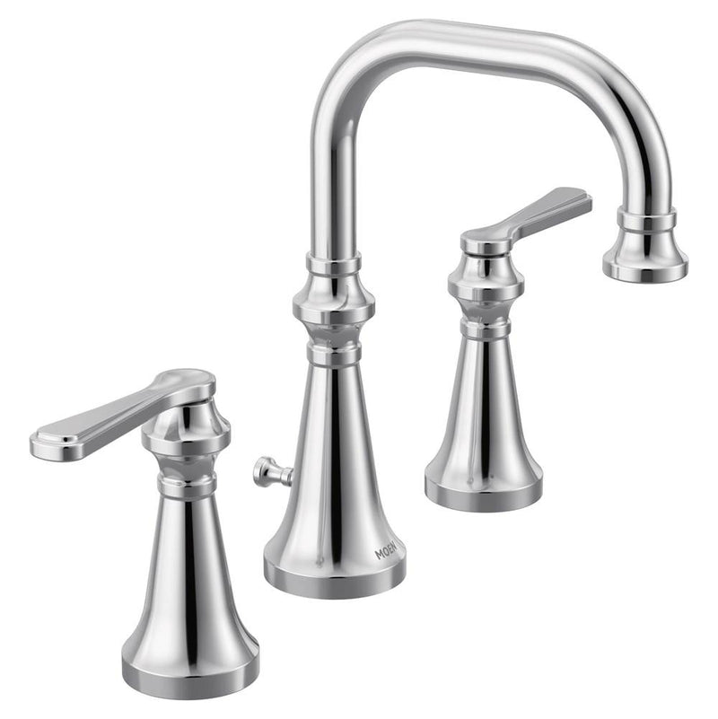 Moen Colinet Traditional Two-Handle Widespread High-Arc Bathroom Faucet with Lever Handles, Valve Required