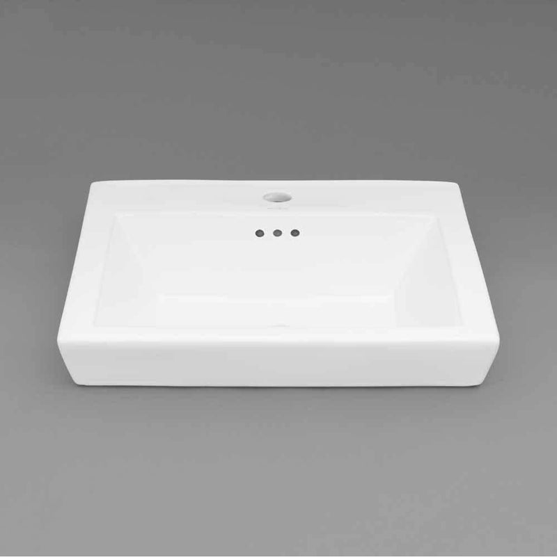 Ronbow 19'' Rhombus Square Tapered Ceramic Drop-in Bathroom Sink