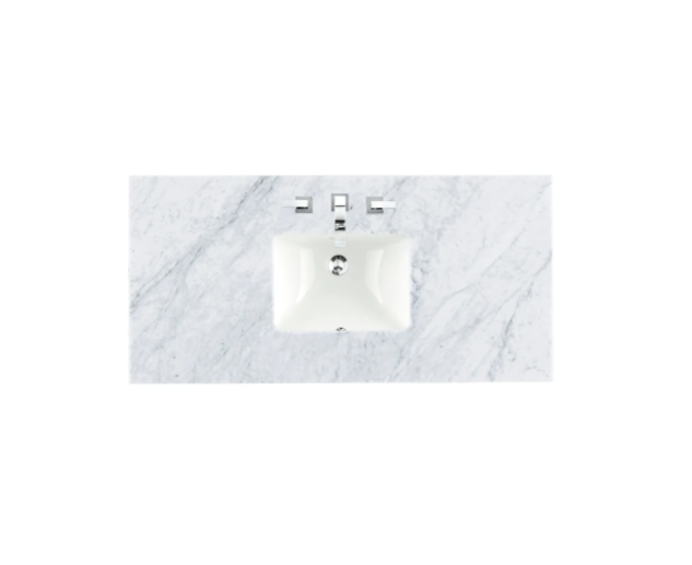 James Martin Vanities 48" Marble Vanity Top with 1 Undermount Porcelain Sink and 3 Faucet Holes