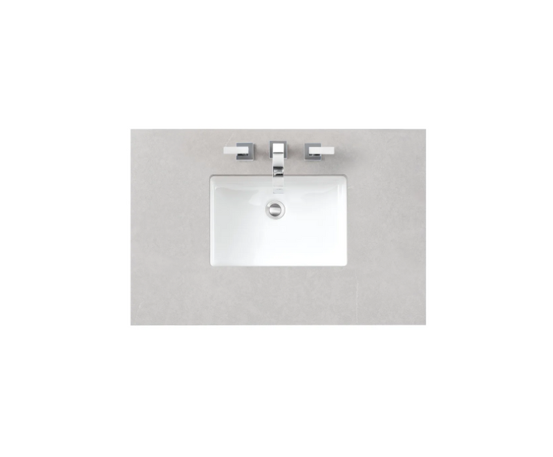 James Martin Vanities 36" Quartz Vanity Top with 1 Undermount Porcelain Sink and 3 Faucet Holes