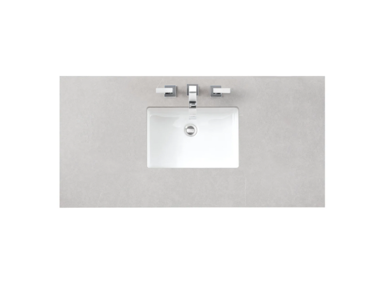 James Martin Vanities 48" Quartz Vanity Top with 1 Undermount Porcelain Sink and 3 Faucet Holes