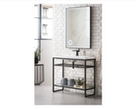 James Martin Vanities Boston 39-3/8" Rectangular Porcelain Console Bathroom Sink with Overflow and Single Faucet Hole