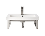 James Martin Vanities Boston 23-5/8" Rectangular Porcelain Console Bathroom Sink with Overflow and Single Faucet Hole