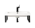 James Martin Vanities Boston 23-5/8" Rectangular Porcelain Console Bathroom Sink with Overflow and Single Faucet Hole