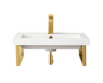 James Martin Vanities Boston 23-5/8" Rectangular Porcelain Console Bathroom Sink with Overflow and Single Faucet Hole