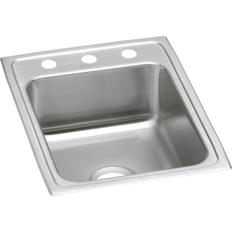 Elkay Lustertone Classic Stainless Steel 17'' x 22'' x 5-1/2'', 3-Hole Single Bowl Drop-in ADA Sink