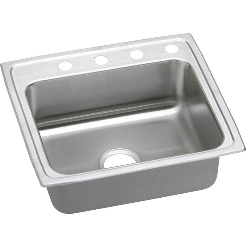 Elkay Lustertone Classic Stainless Steel 25'' x 21-1/4'' x 5-1/2'', Single Bowl Drop-in ADA Sink