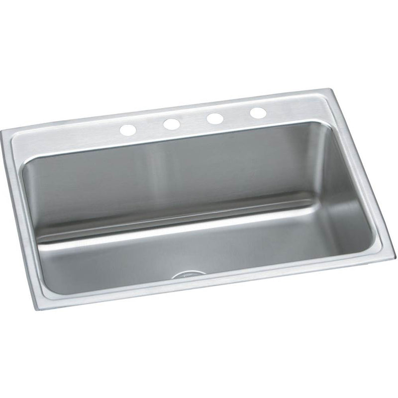 Elkay Lustertone Classic Stainless Steel 31'' x 22'' x 11-5/8'', 4-Hole Single Bowl Drop-in Sink