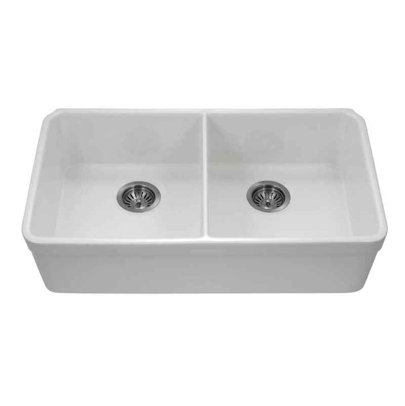 Hamat Undermount Fireclay Double Bowl Kitchen Sink