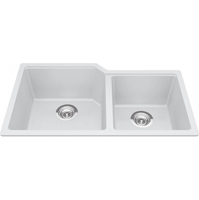 Kindred Urban Undermount Granite Polar White Double Bowl 39'' Cabinet Size