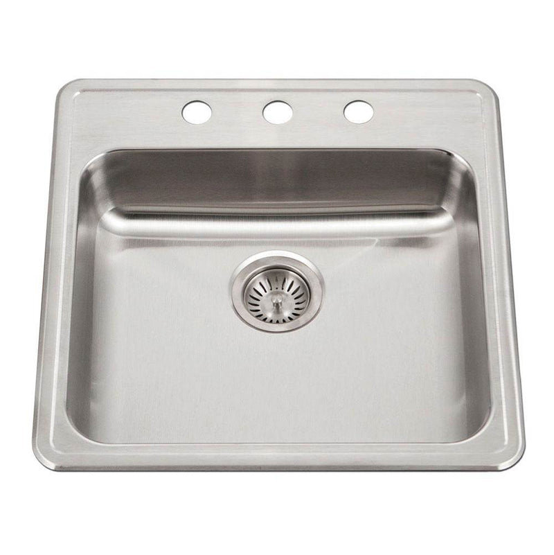 Hamat ADA Topmount Stainless Steel 3-hole Sink