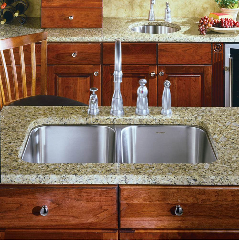 Hamat Undermount Stainless Steel 50/50 Double Bowl Kitchen Sink