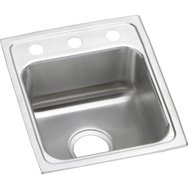 Elkay Lustertone Classic Stainless Steel 15'' x 17-1/2'' x 5'', 1-Hole Single Bowl Drop-in ADA Sink