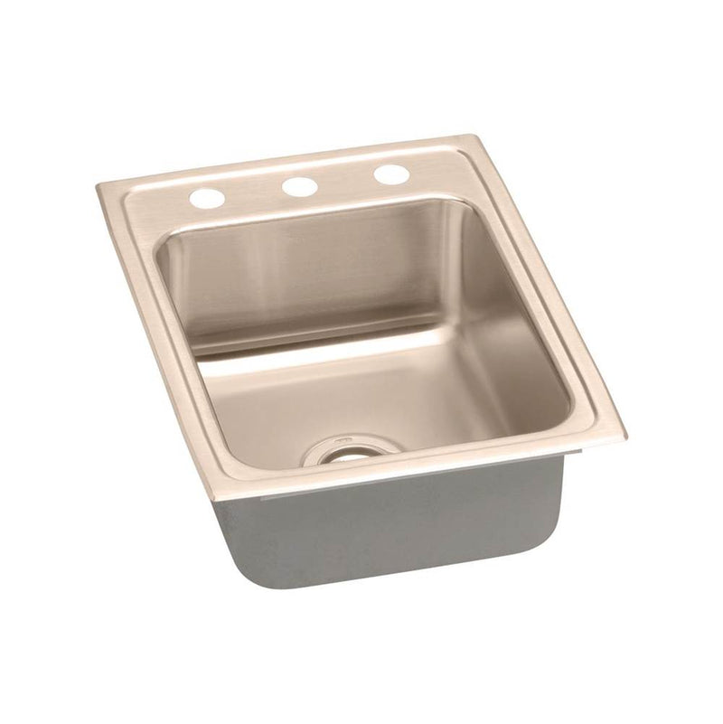 Elkay CuVerro Antimicrobial Copper 17'' x 22'' x 7-5/8'', Single Bowl Drop-in Sink